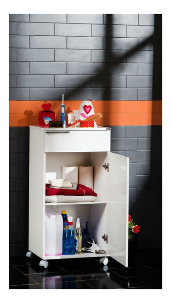 Komoda na kotačima Aderyn 1 (bijela)