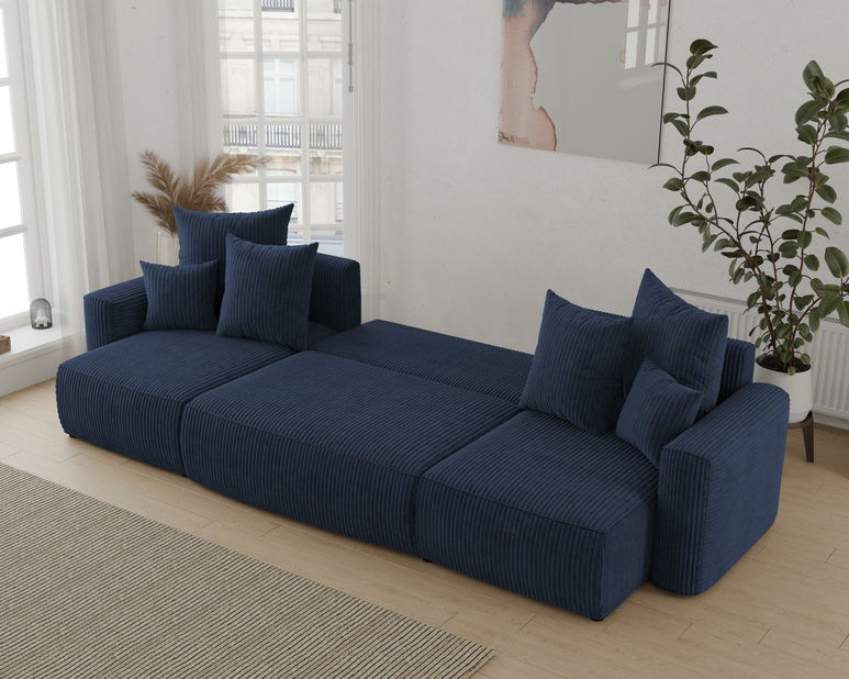 Rohová sedačka Denia U (tmavomodrá)