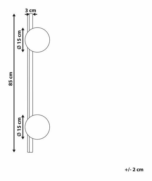 Fali lámpa 2 Iza (fekete)