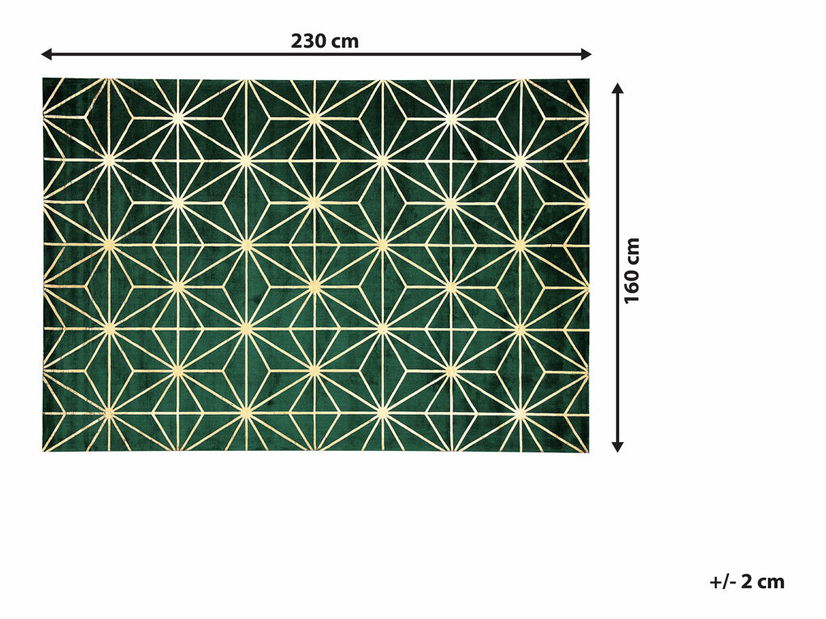 Koberec 160x230 cm SILBE (látka) (zelená)