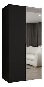 Dulap de haine 100 cm Alice 2 (Negru + Negru)