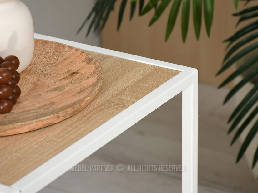 Noptieră Soren Ns (sonoma + alb)