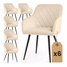 Set 6 scaune de sufragerie Velting (bej)