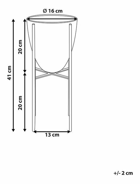 Virágtartó állvány Lefiki (zöld + arany)