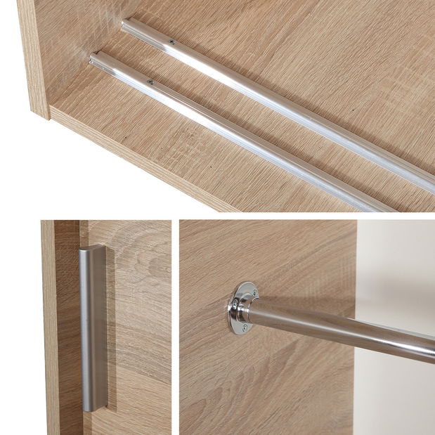 Tolóajtós tükrös szekrény Mystira 120 (fehér)