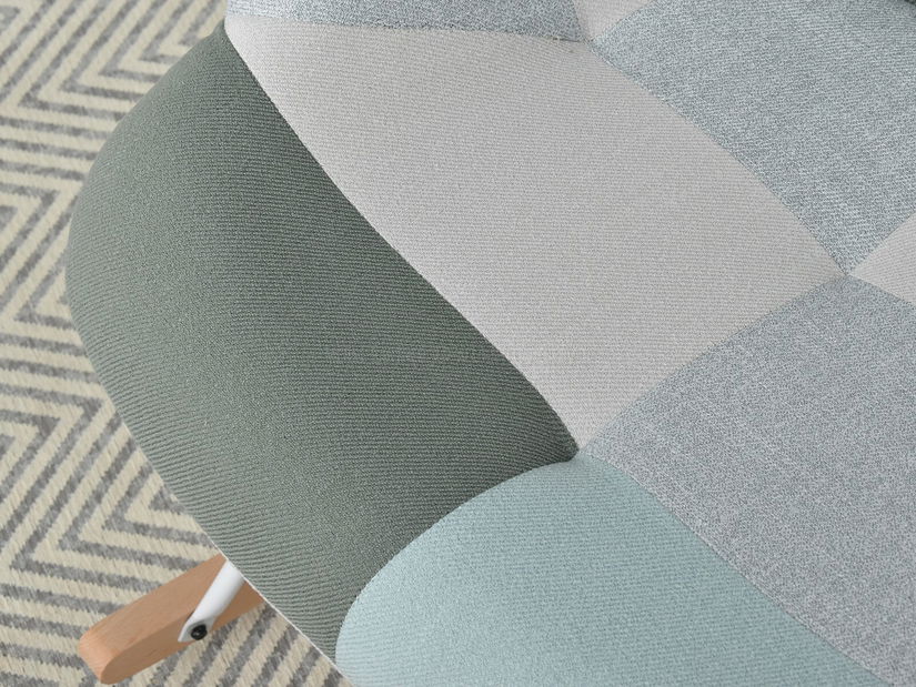 Kreslo Sibyla (patchwork + čierna)