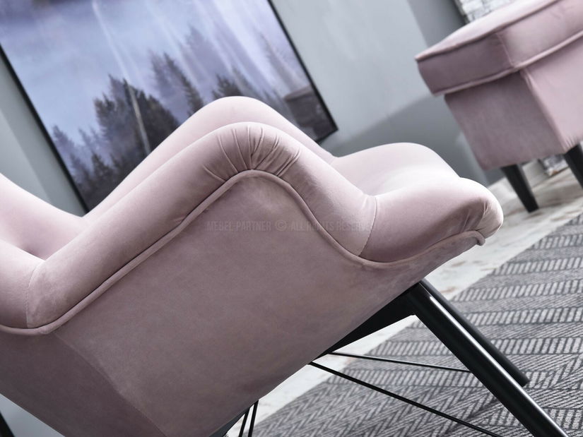 Fotoliu relax Dawntawn (violet deschis + negru)