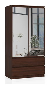 Dulap de haine Safwan II (wenge) (cu oglindă)