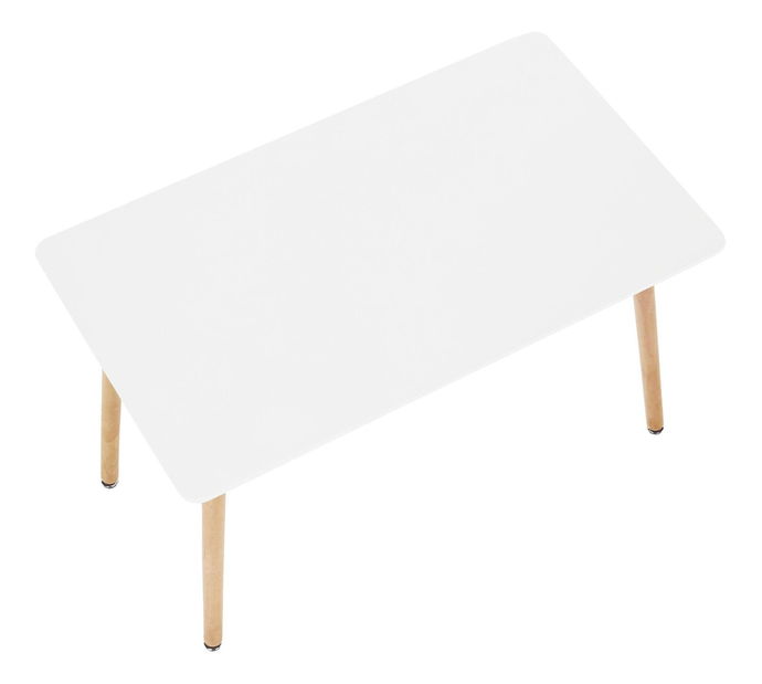 Jedálenský stôl Dirrax 5 (biela matná + buk) (pre 2 osoby)