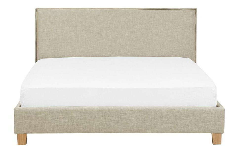 Manželská posteľ 180 cm SANCHEZ (s roštom) (béžová)