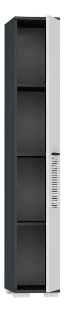 Policová skriňa Vipapo 9 (antracit + biela) 