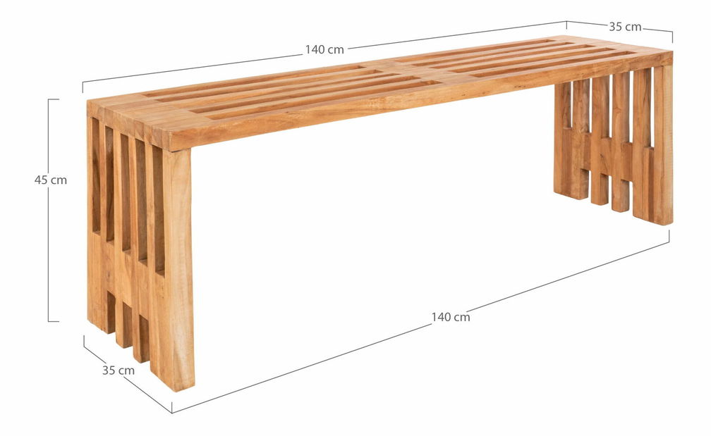 Záhradná lavička Bamira 1 (prírodná)