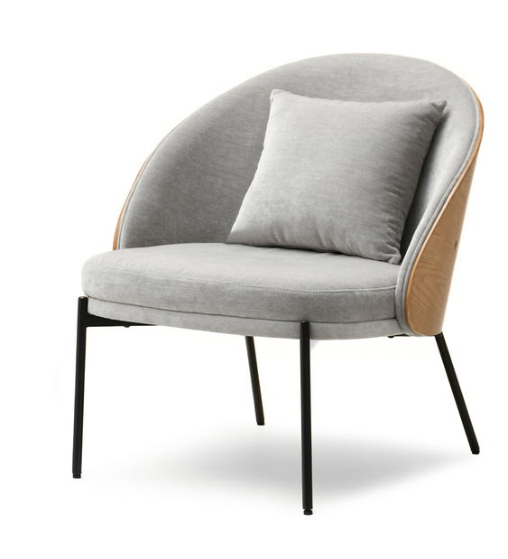 Dizajnové kreslo Antienos (sivá + čierna)