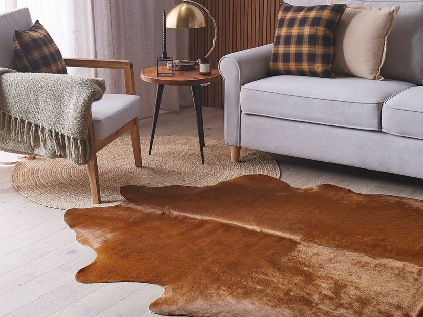 Covor din piele de vită 2-3 m² Nasku (maro auriu)