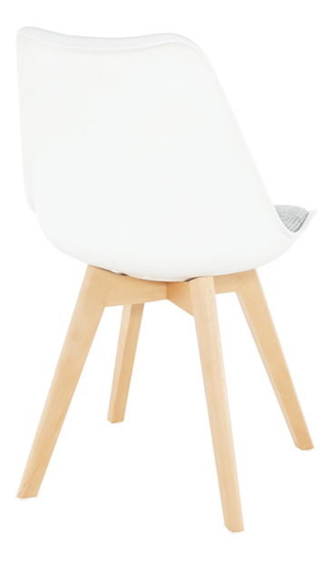 Jedálenská stolička Damaria (biela + svetlosivá)