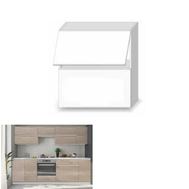 Gornji kuhinjski ormarić Lilouse G 60 U (bijela + hrast sonoma) *rasprodaja *vânzare stoc