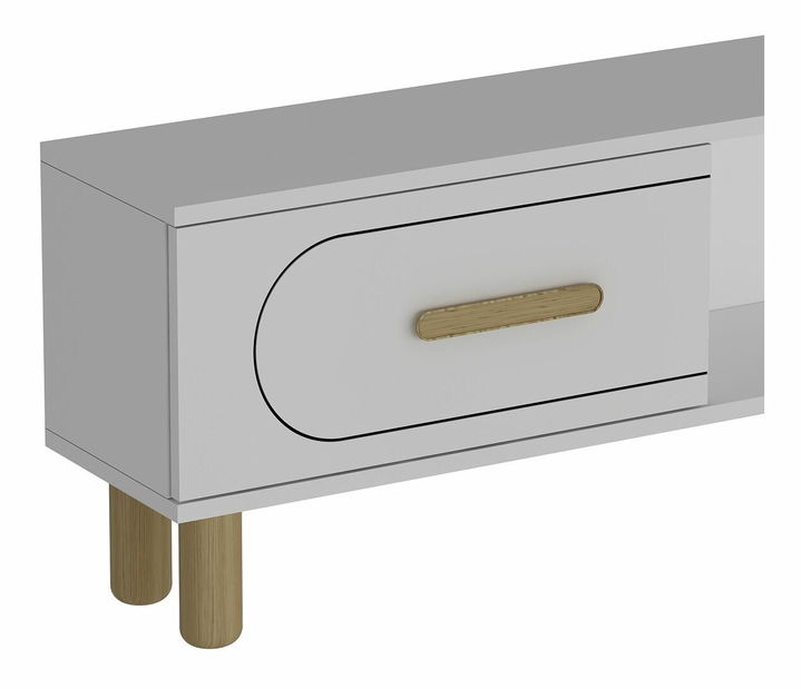 Obývacia stena Yosua (biela + dub zafírový)