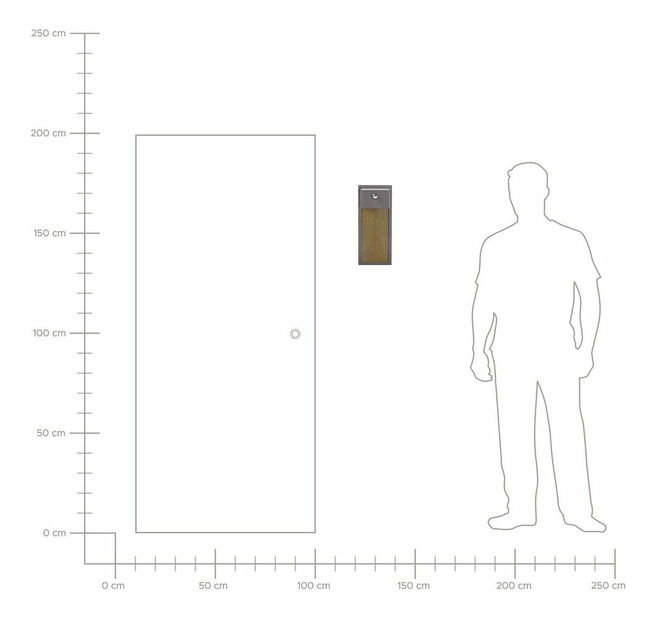 Fali kültéri lámpa Corben (szürke)