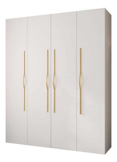 Dulap de haine 200 cm Carmela 40-2 (alb + Auriu)