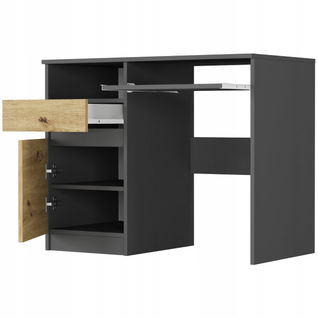 PC asztal Naldar (antracit + artisan) (B)