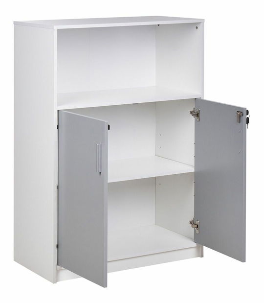 Dulap Zirkone (gri + alb) 