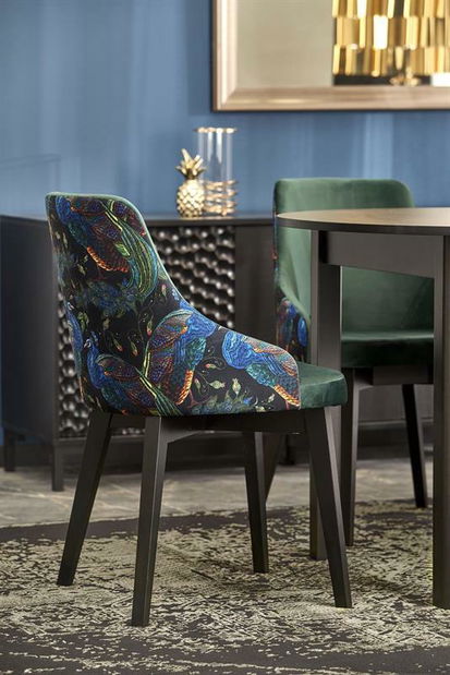 Blagovaonski stol na razvlačenje 102-142 cm Ralllon (crna) (za 4 do 6 osoba)