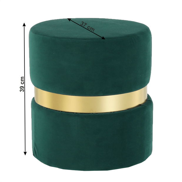 Taburetka Vinnty (smaragdová)