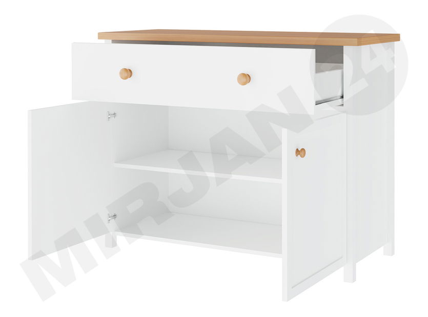 Komoda Kokos KS-5 (biela + dub nash)