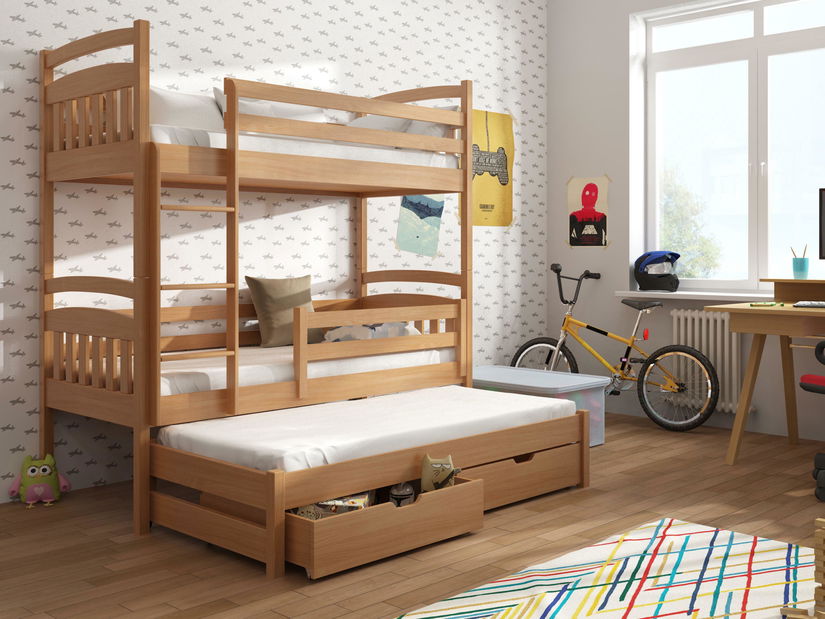 Emeletes gyerekágy 90 cm Annita (bükk)