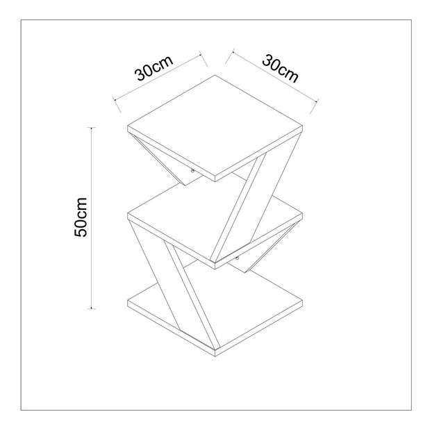 Pomoćni stolić Laloku (antracit)