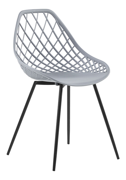 Set 2 buc. scaune de sufragerie CANOR (gri deschis)