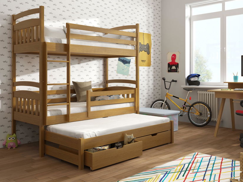 Detská poschodová posteľ 90 cm Anie (dub)