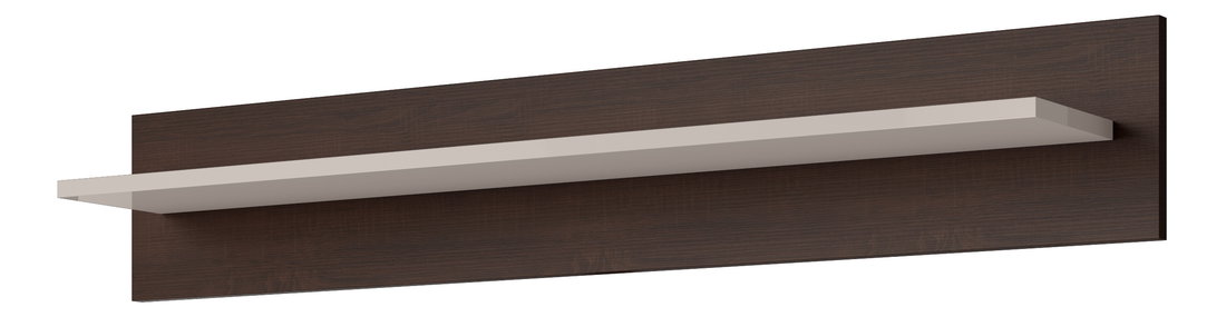 Polička Melia Typ 02 (sivá piesková + dub sonoma tmavá + sivý pieskový lesk)