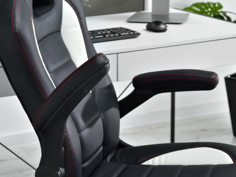 Gamer szék Race (fehér + szürke)