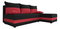 Rohová sedacia súprava Harmony L (čierna + červená) (P)