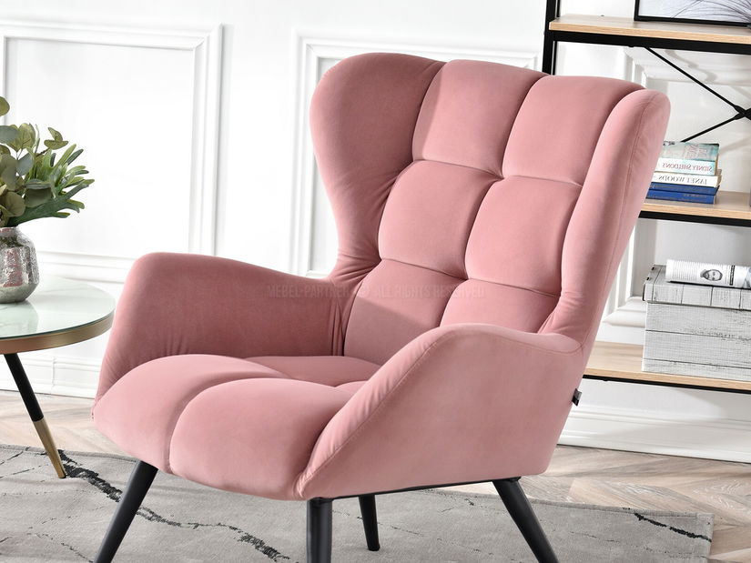 Fotoliu Kikino (roz + negru)