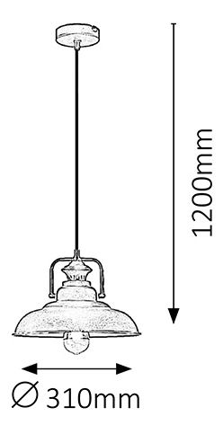 Függesztett lámpa Kyle 2930 (barna)