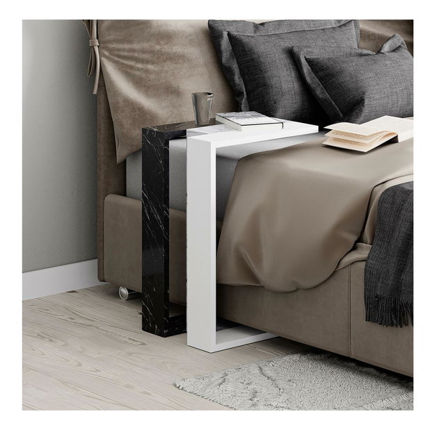 Príručný stolík Maduda (biela) 