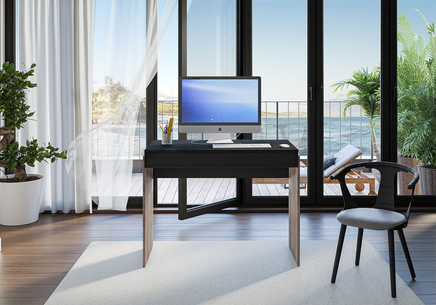 PC stolík Zantra (čierna + dub colonial grange)