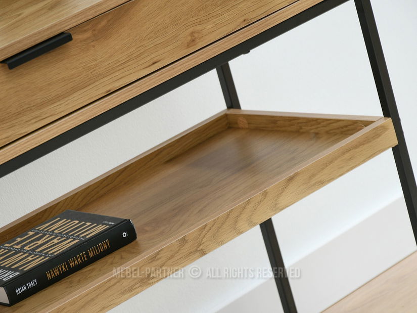 Konzolový stolík Norma Xl (dub + čierna)