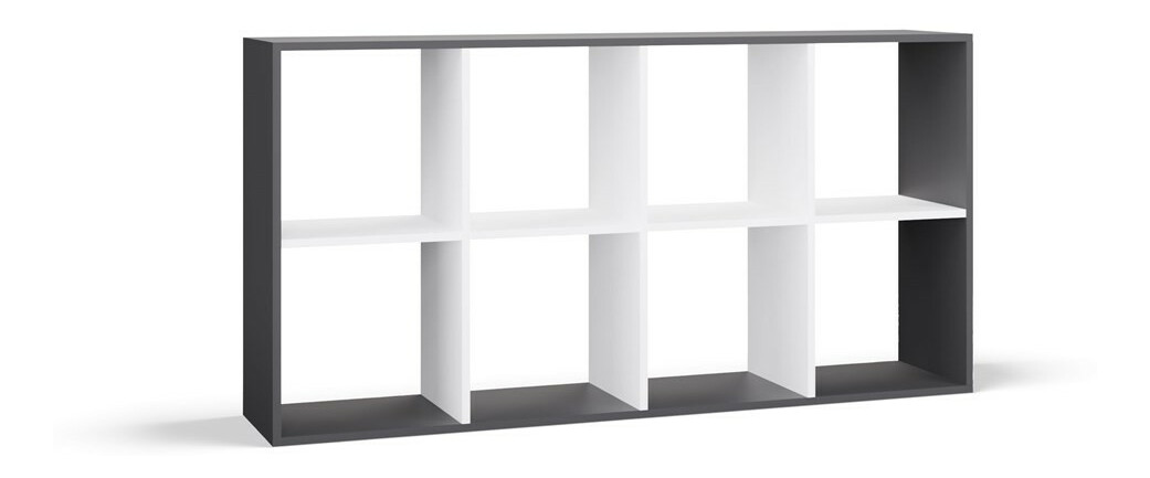 Regál Metros 4 (antracit + biela)