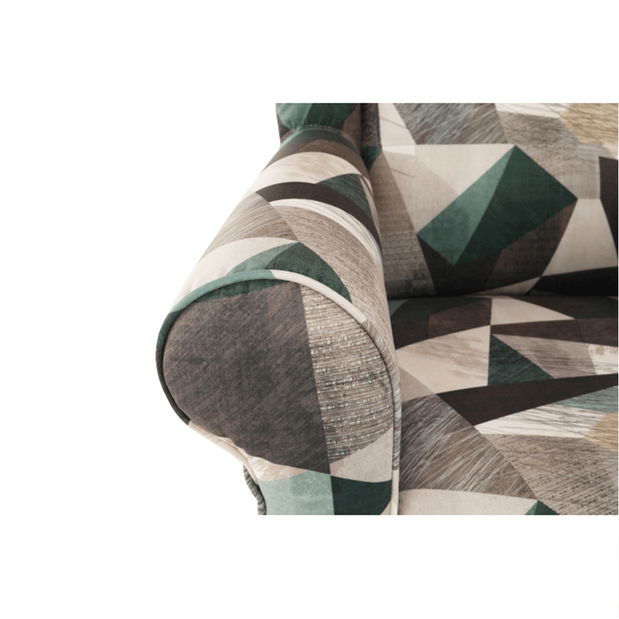 Fotel Charlie (Holm barnászöld minta)