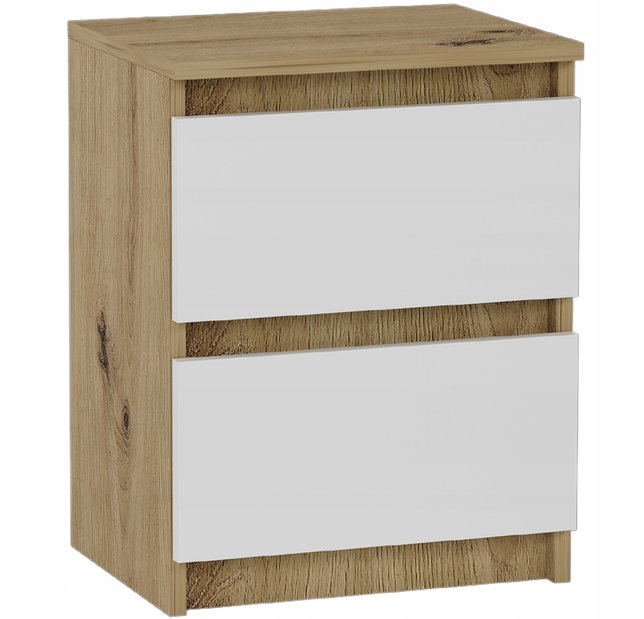 Nočný stolík Reluna (artisan + biela)
