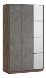 Ruhásszekrény Hamerella 1 (tükörrel) (barna + szürke)
