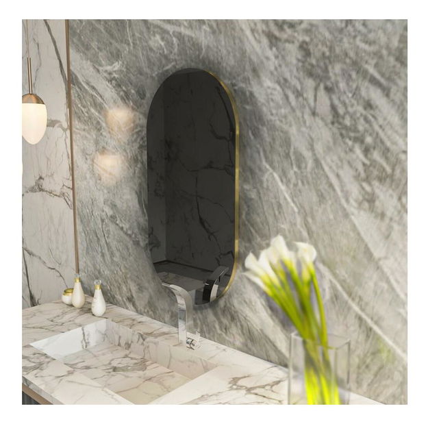 Zrkadlo Nekada (tmavosivá + zlatá) 