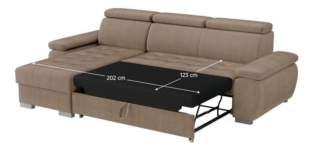 Kutna garnitura Sivaro (sivo-bež) (L)