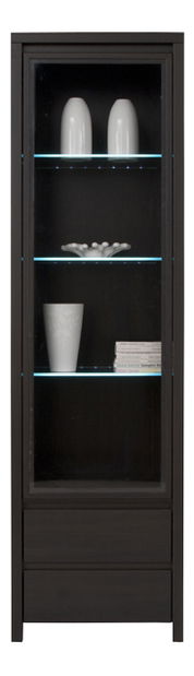 Vitrinek szekrény Kasey REG1W2SL (B/J) (Wenge)