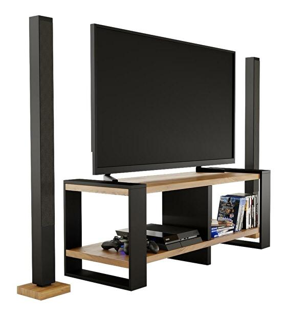 TV asztal Nico (arany craft + fekete)