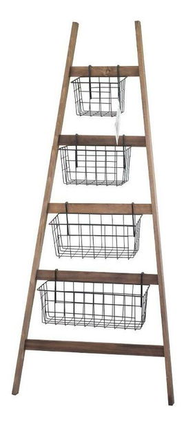 Košíkový stojan Benebu (dub + čierna)