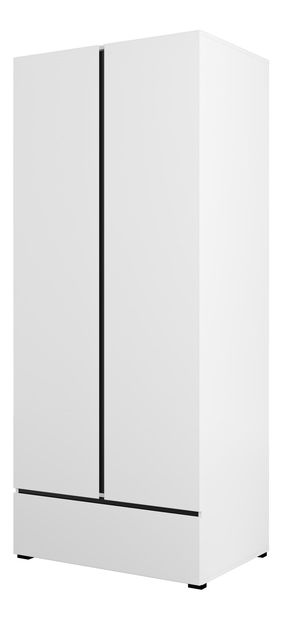 Šatníková skriňa Crossroad S18 (biela + čierna)